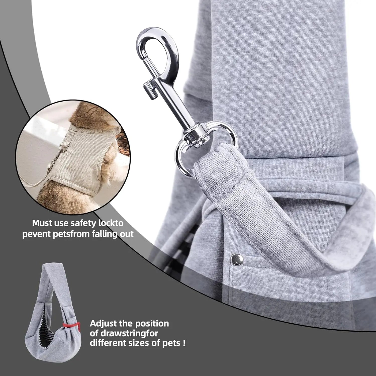 Cotton Pet Sling Bag – Comfortable Dog & Cat Shoulder Carrier