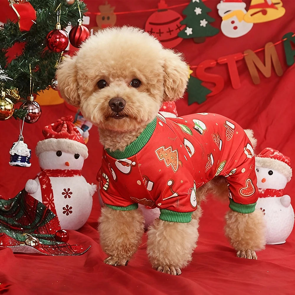 Cute Christmas Dog Costume – Warm Holiday Outfit for Small & Large Pets