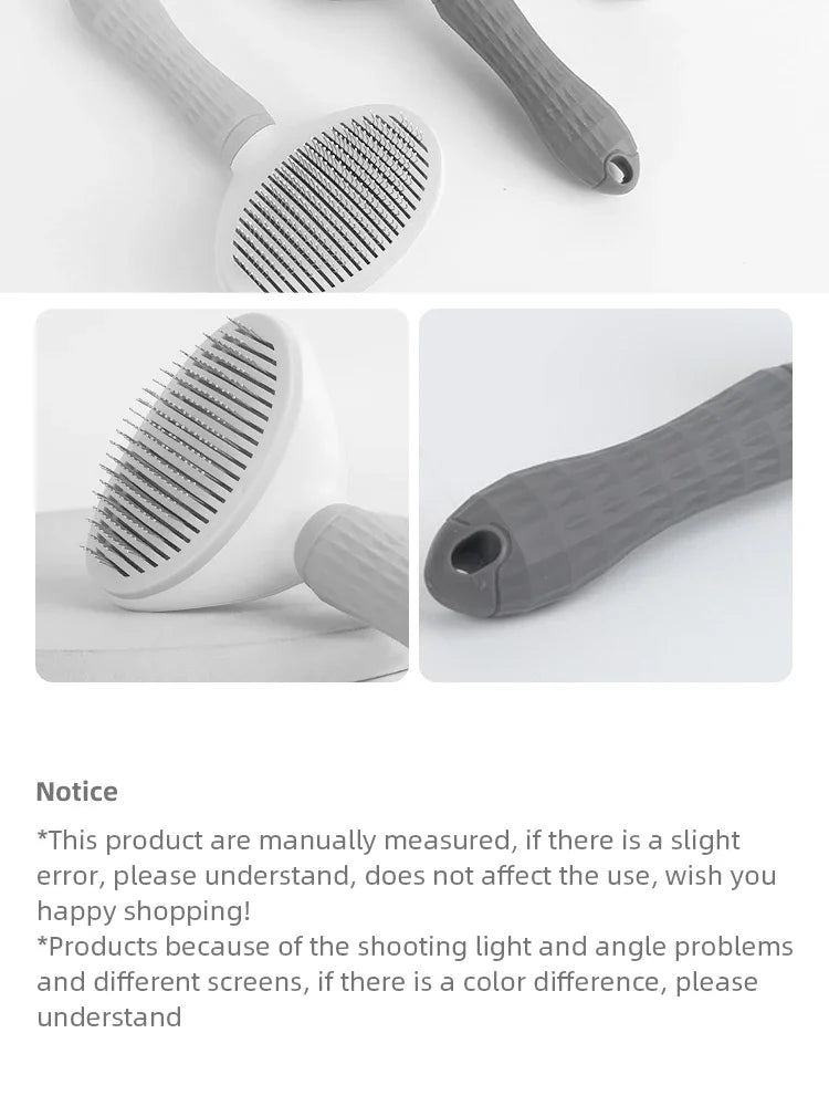 Pet Hair Removal Brush – Stainless Steel Dog & Cat Grooming Comb