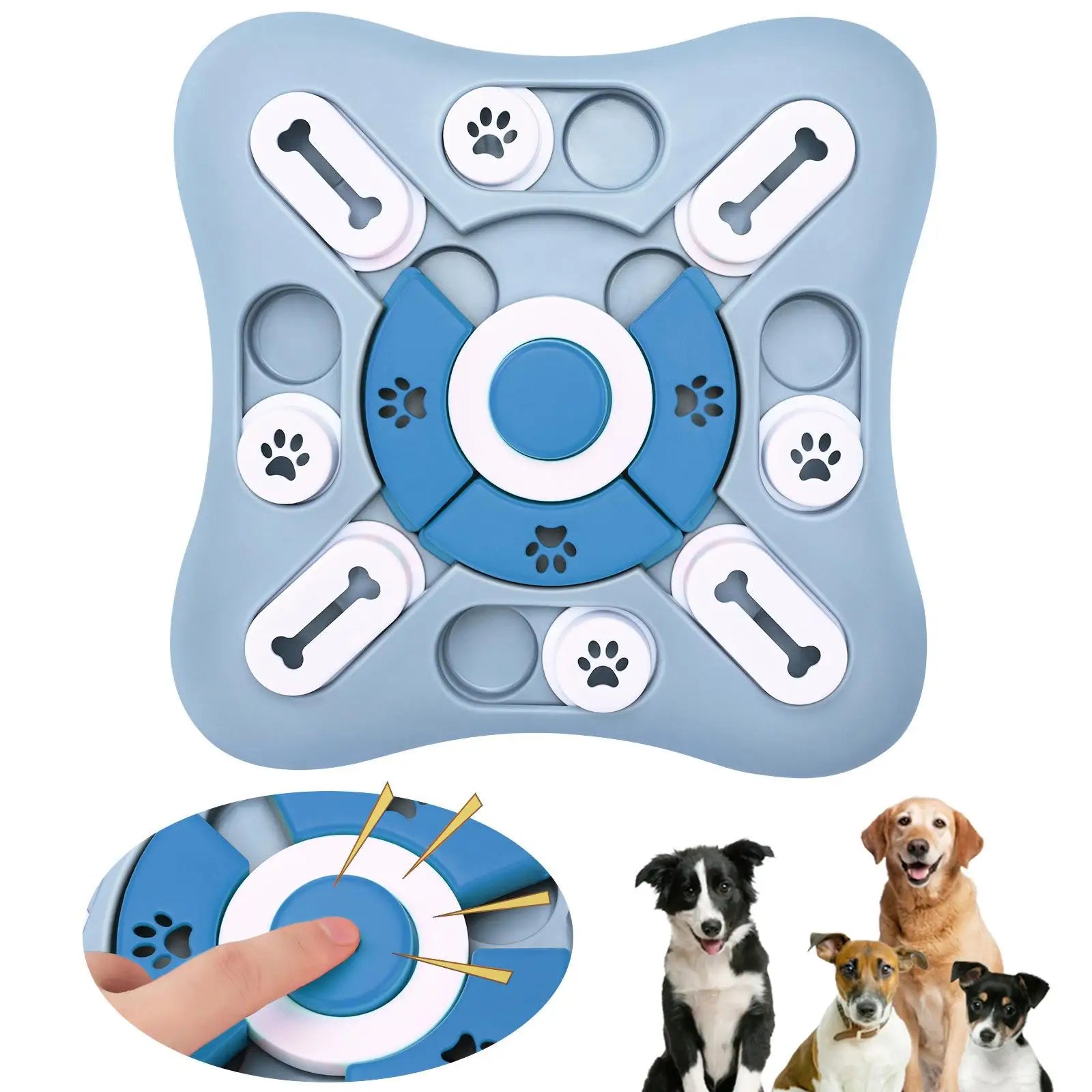 Interactive Dog Puzzle Toy – Slow Feeder IQ Training Food Dispenser for Dogs & Cats