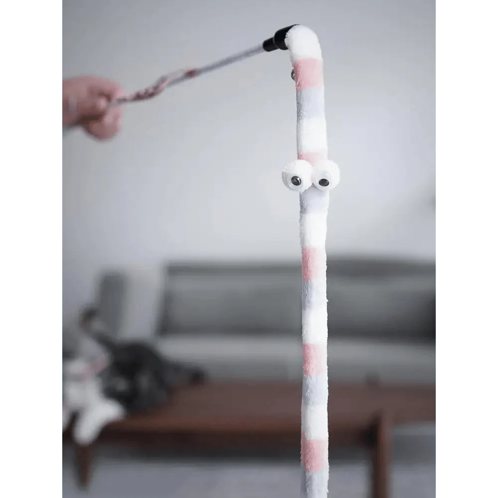 Colorful Rod Wand Feather Teaser Exerciser For Cats Soft Funny Interactive Toy For Pets Cute Cat Accessories