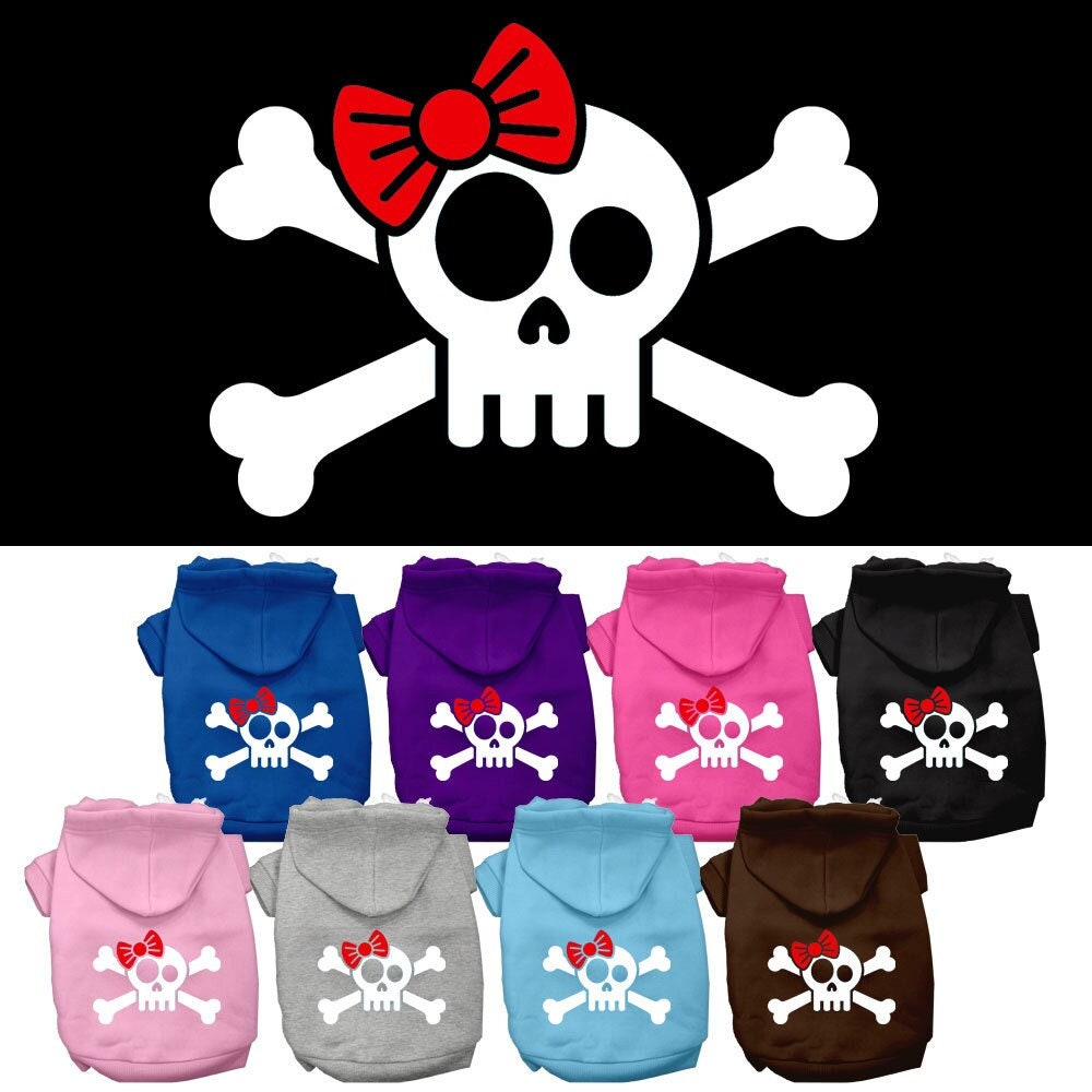 Pet Hoodie "Skull & Crossbone Bow"
