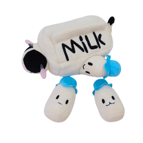 Milou & Lumi Milk Plush Chew Toy for Dogs & Cats – Interactive Crinkle, Squeaker & Tug Ropes